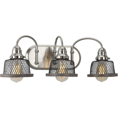Tilley 3 Light 23.38 inch Brushed Nickel Bath Vanity Wall Light