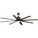 Vast 72 inch Antique Bronze Ceiling Fan, Progress LED