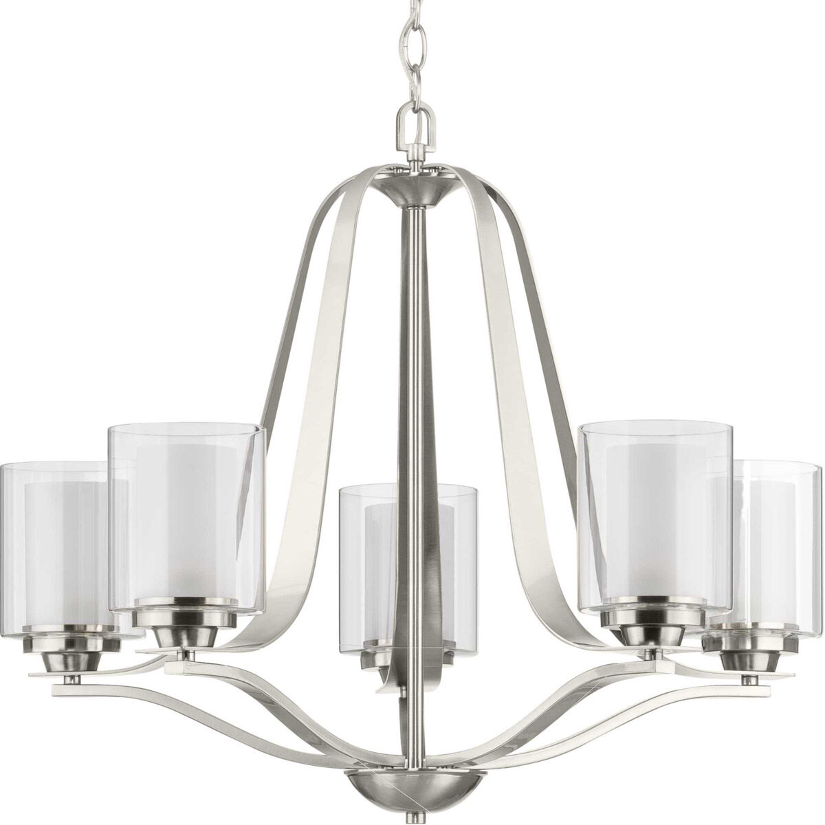 Kene 5 Light 27 inch Brushed Nickel Chandelier Ceiling Light