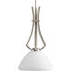 Rave 1 Light 7 inch Brushed Nickel Pendant Ceiling Light
