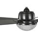 Tompkins 52 inch Matte Black with Matte Black/Toasted Oak Blades Ceiling Fan, Progress LED