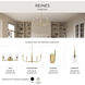 Reines 4 Light 31.75 inch Brushed Gold Bath Vanity Wall Light