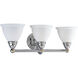 Botanical 3 Light 24 inch Polished Chrome Bath Vanity Wall Light