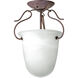 Bedford 1 Light 11 inch Cobblestone Hall & Foyer Ceiling Light in Etched Alabaster