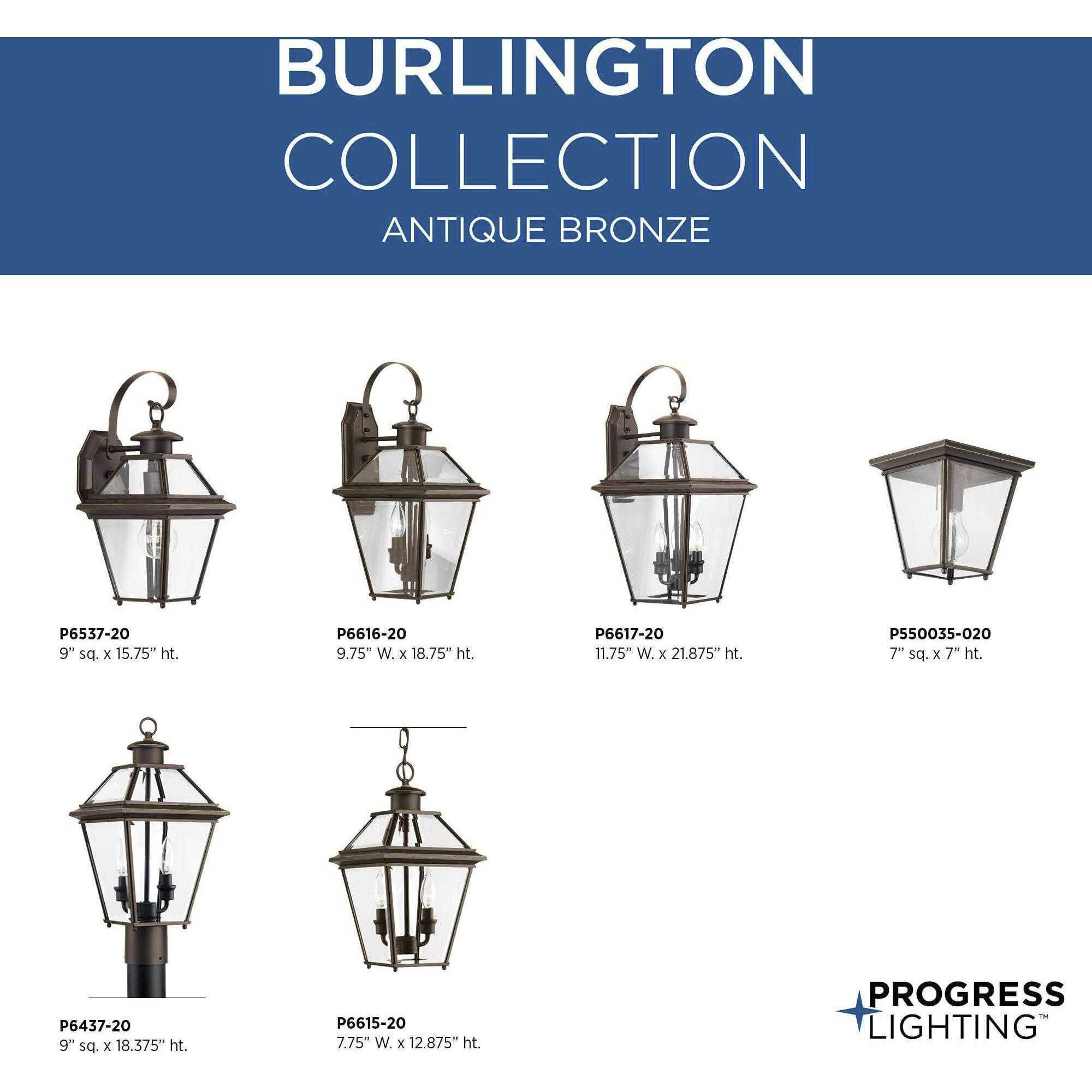 Burlington 2 Light 9 inch Antique Bronze Outdoor Hanging Lantern