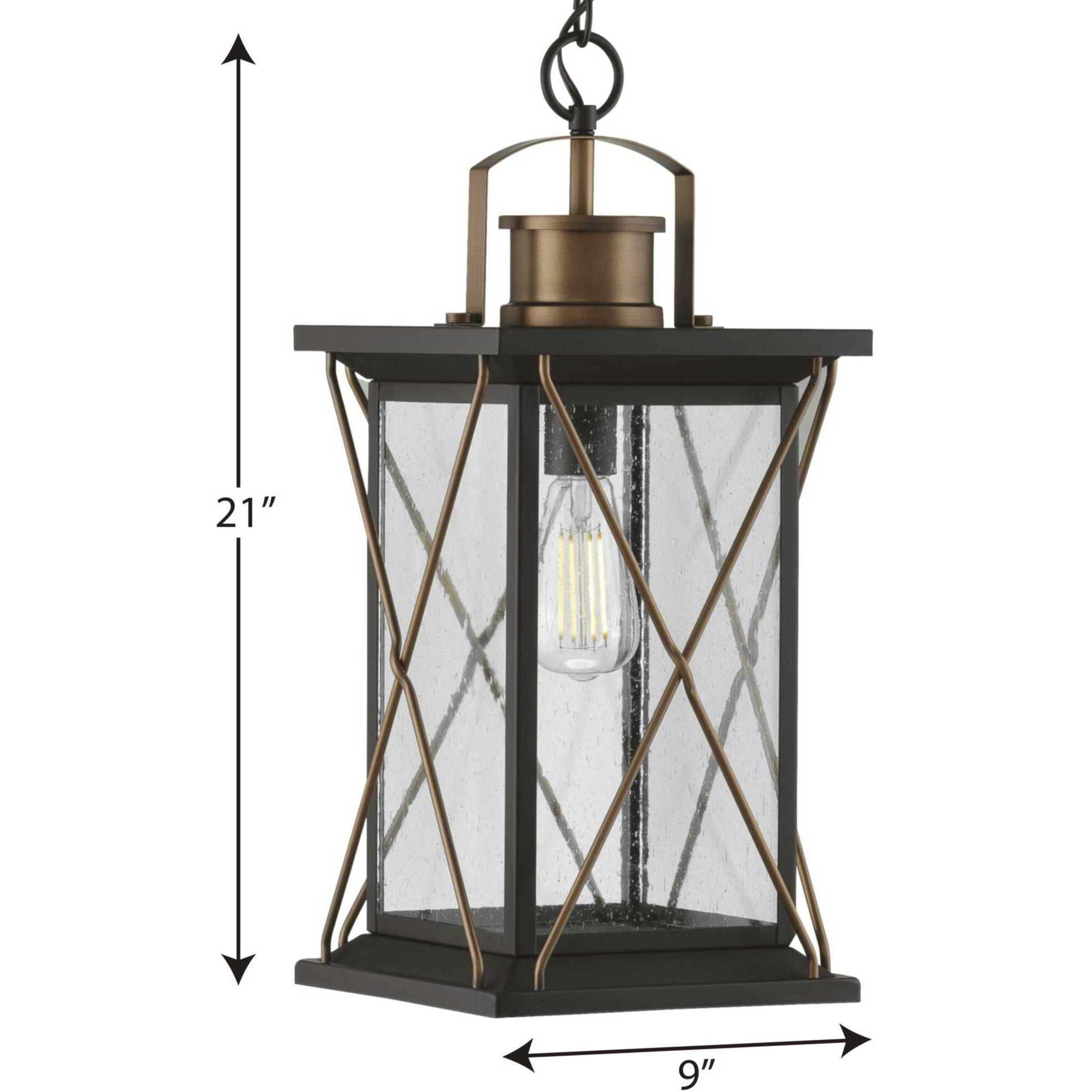 Barlowe 1 Light 9 inch Antique Bronze Outdoor Hanging Lantern