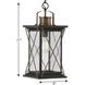 Barlowe 1 Light 9 inch Antique Bronze Outdoor Hanging Lantern