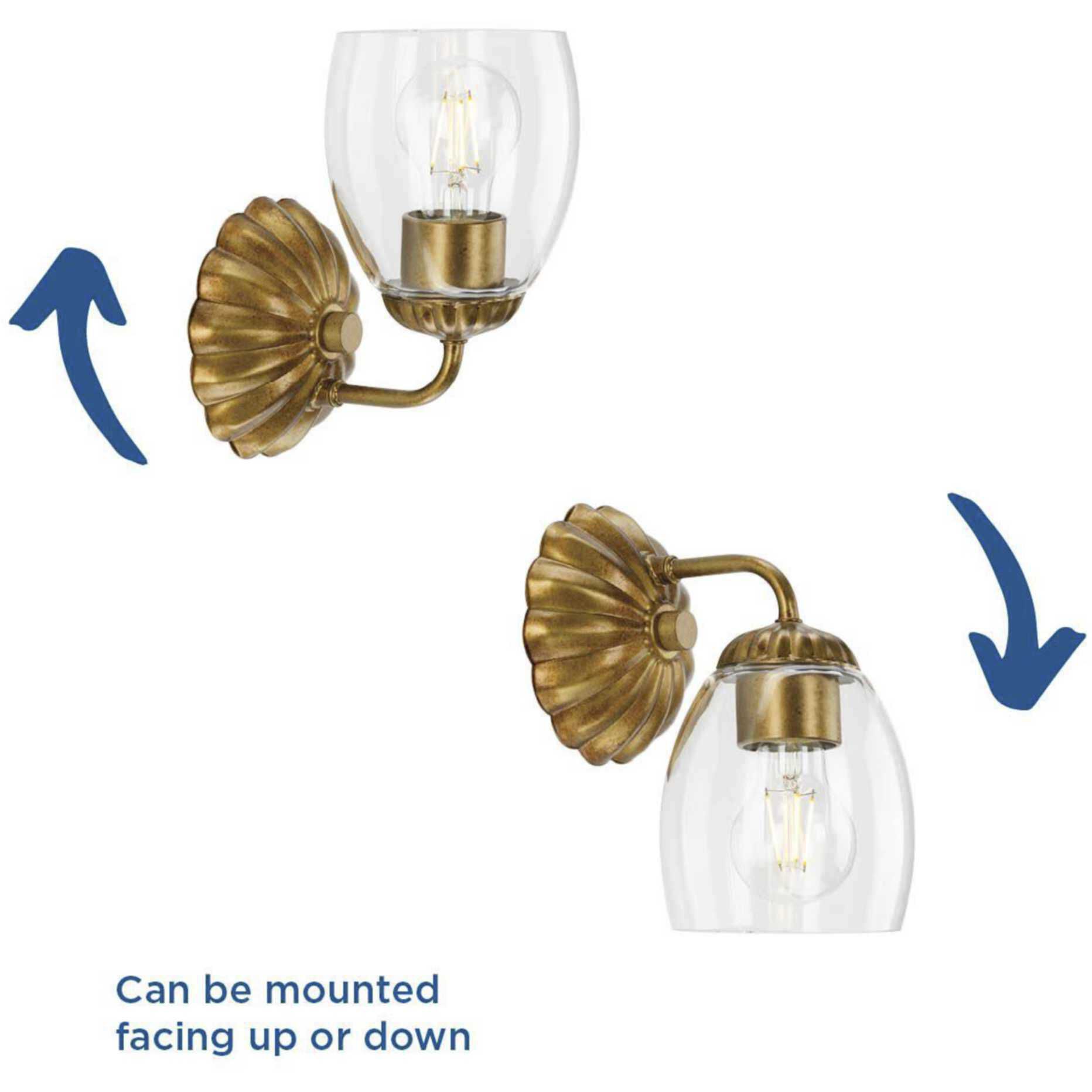 Quillan 1 Light 5 inch Gold Ombre Bathroom Vanity Light Wall Light