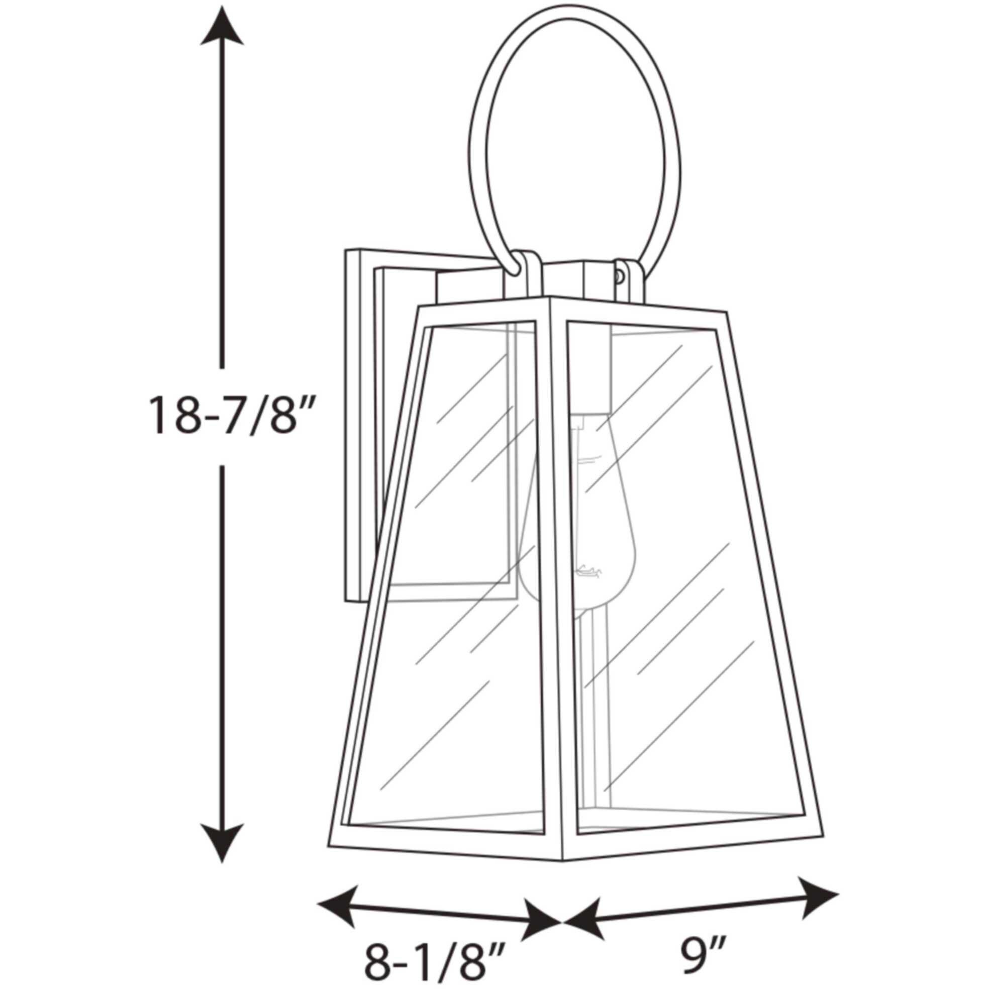Barnett 1 Light 19 inch Antique Bronze Outdoor Wall Lantern, Medium