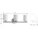 Replay 3 Light 22 inch Polished Nickel Bath Vanity Wall Light