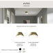 Avra 2 Light 11 inch Brushed Gold Flush Mount Ceiling Light
