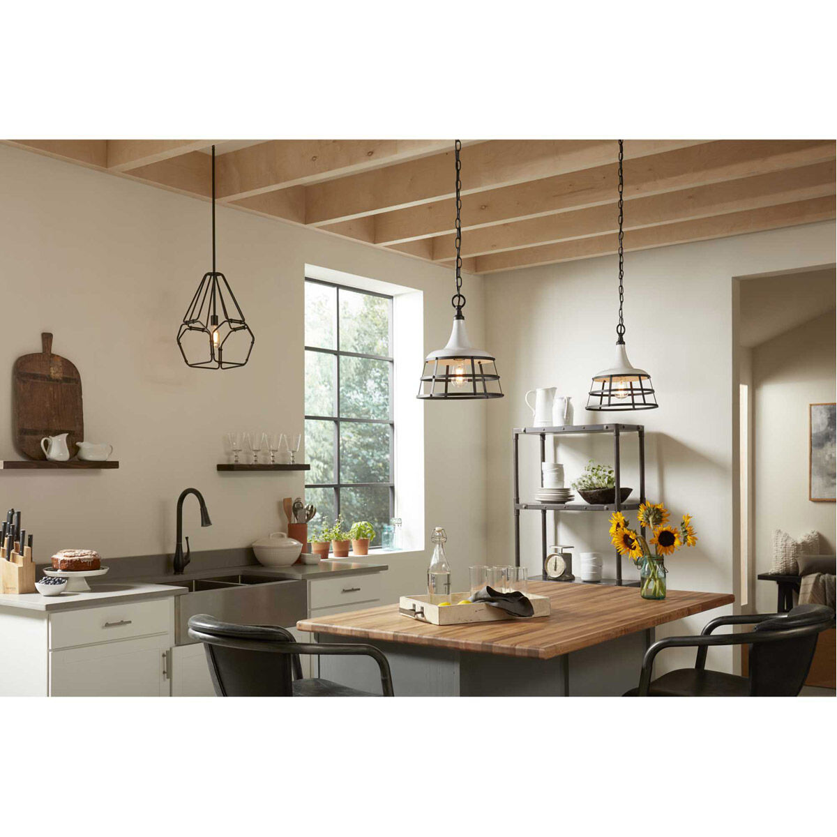 Ballinger 1 Light 12.5 inch Matte Black Pendant Ceiling Light