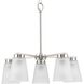 Tanner 5 Light 20.5 inch Brushed Nickel Chandelier Ceiling Light