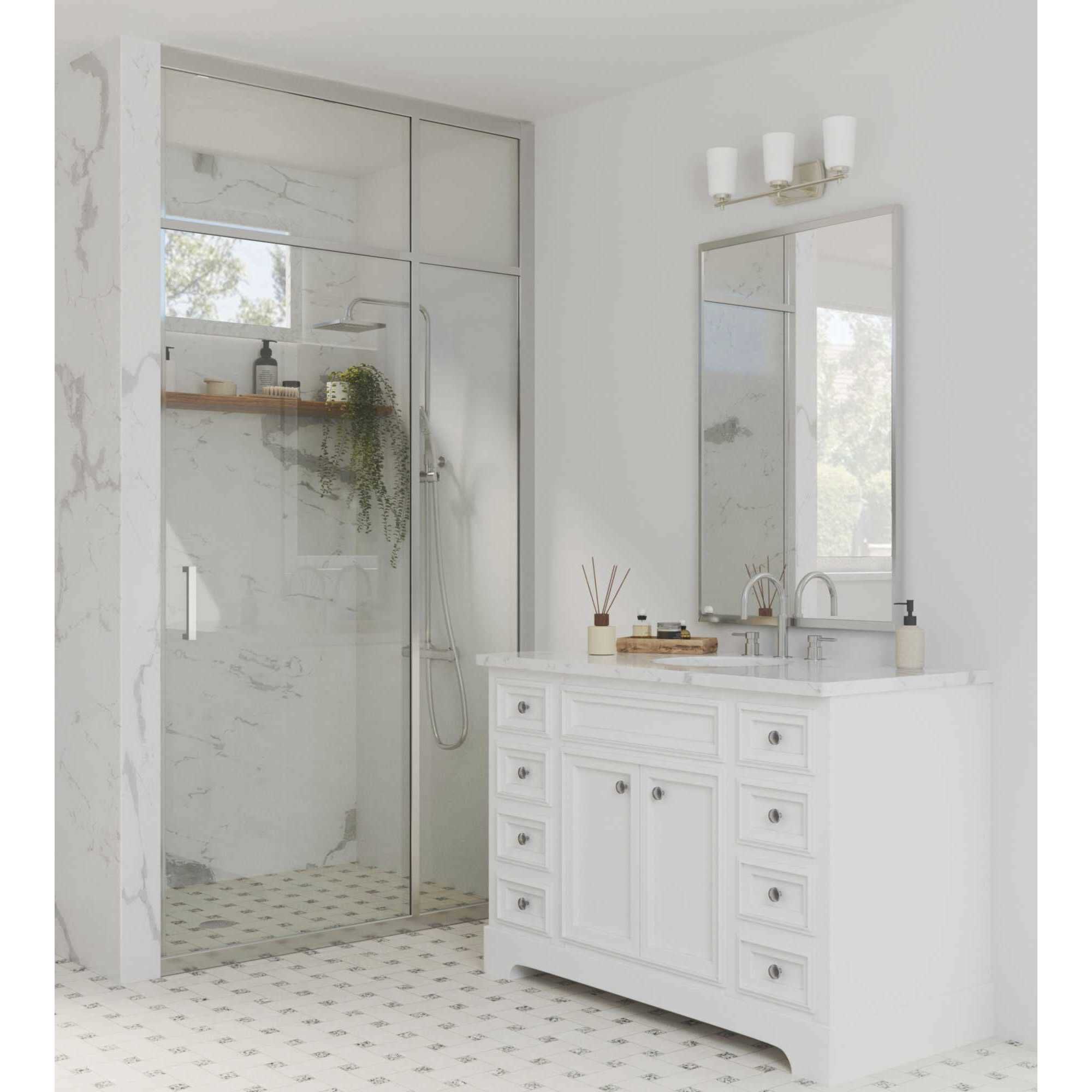 Progress P300467 009 Adley 3 Light 23 inch Brushed Nickel Bath