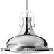 Fresnel Lens LED 16 inch Polished Chrome Pendant Ceiling Light, Progress LED
