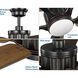Claret 54 inch Oil Rubbed Bronze with Antique Wood/Chestnut Blades Ceiling Fan