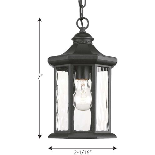 Edition 1 Light 7 inch Textured Black Outdoor Hanging Lantern