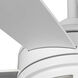 Albin 54 inch Satin White with Matte White Blades Ceiling Fan, Progress LED