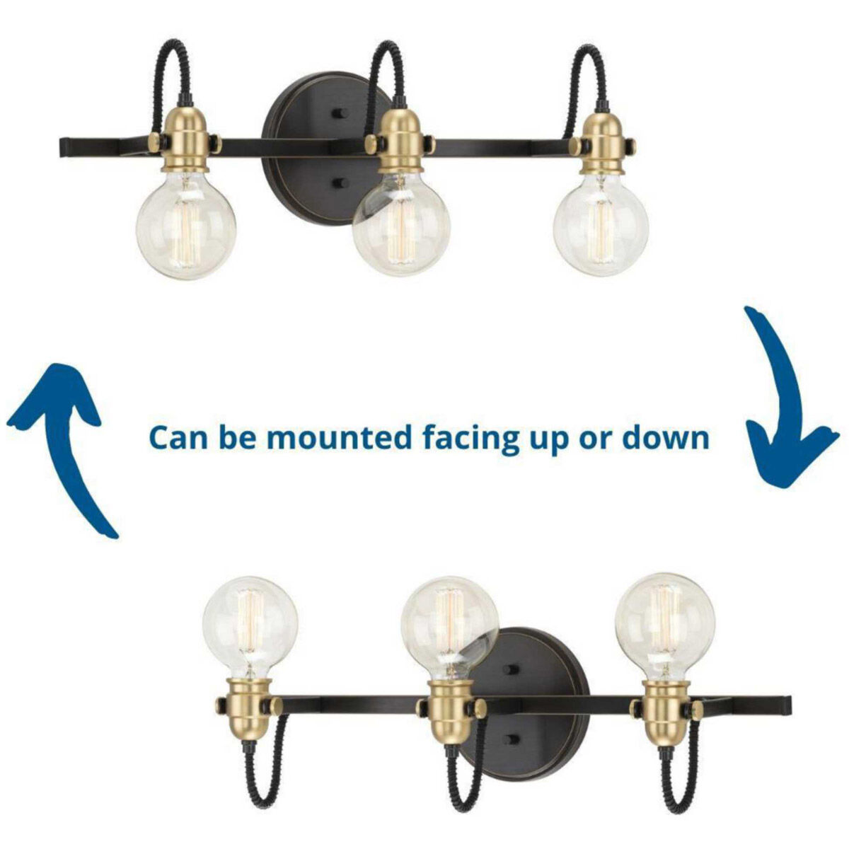 Axle 3 Light 24 inch Antique Bronze Bath Vanity Wall Light