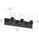 Merry 3 Light 24 inch Black Bath Vanity Wall Light