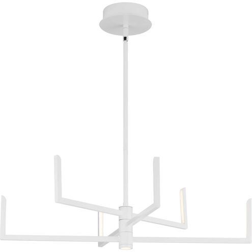 Pivot LED LED 28.25 inch Satin White Chandelier Ceiling Light in Matte White, Progress LED