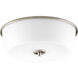 Divot 2 Light 16 inch Brushed Nickel Semi-Flush Mount Ceiling Light
