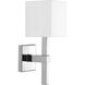 Metro 1 Light 6 inch Polished Chrome Wall Sconce Wall Light, Design Series