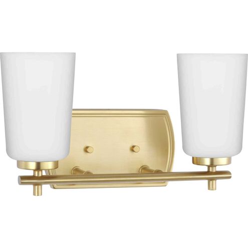 Adley 2 Light 13.88 inch Satin Brass Bath Vanity Light Wall Light