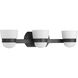 Index 3 Light 23.38 inch Matte Black Bath Vanity Wall Light