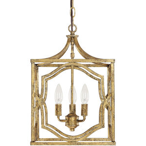 Blakely 3 Light 12 inch Antique Gold Foyer Ceiling Light