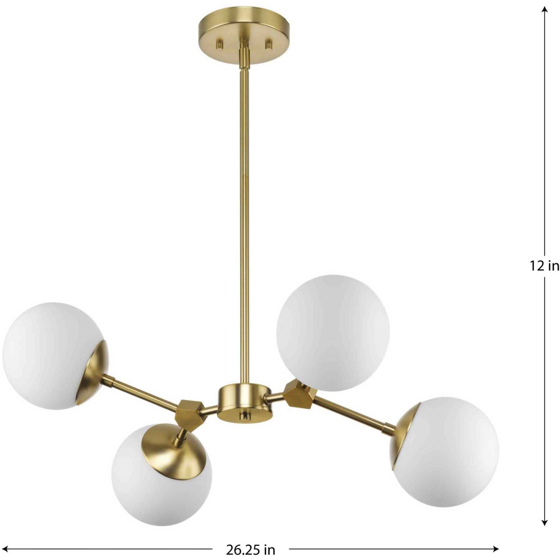 Haas 4 Light 16.5 inch Brushed Bronze Chandelier Ceiling Light, Design Series