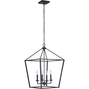 Flynt 4 Light 19 inch Flat Black Foyer Light Ceiling Light, Neighborhood Collection
