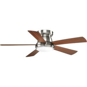 Vox 52 inch Brushed Nickel with Medium Cherry Blades Ceiling Fan, Progress LED