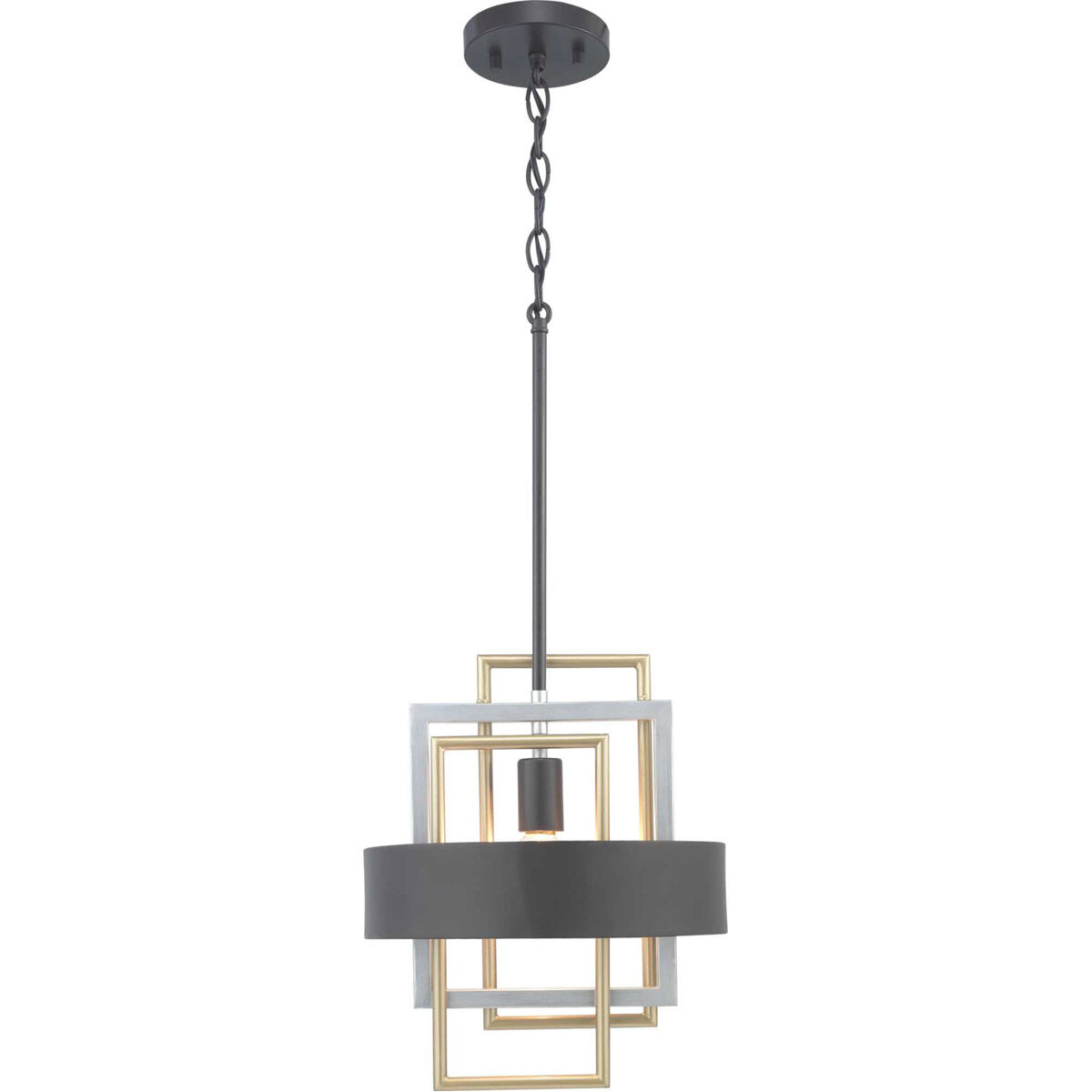 Adagio 1 Light 12 inch Matte Black Mini-Pendant Ceiling Light, Design Series