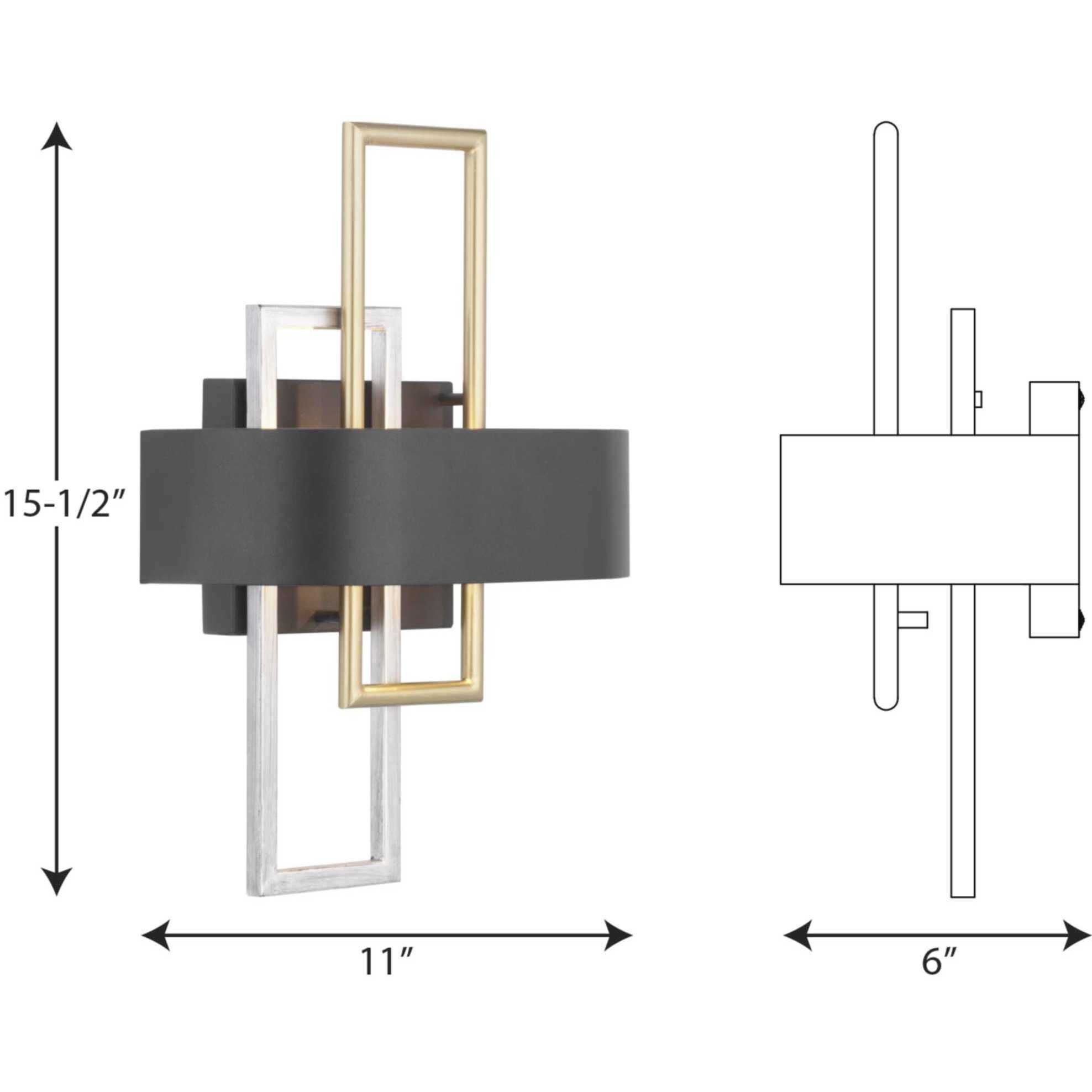 Adagio 2 Light 11 inch Matte Black Wall Sconce Wall Light, Design Series