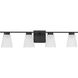 Tanner 4 Light 31.12 inch Matte Black Vanity Light Wall Light