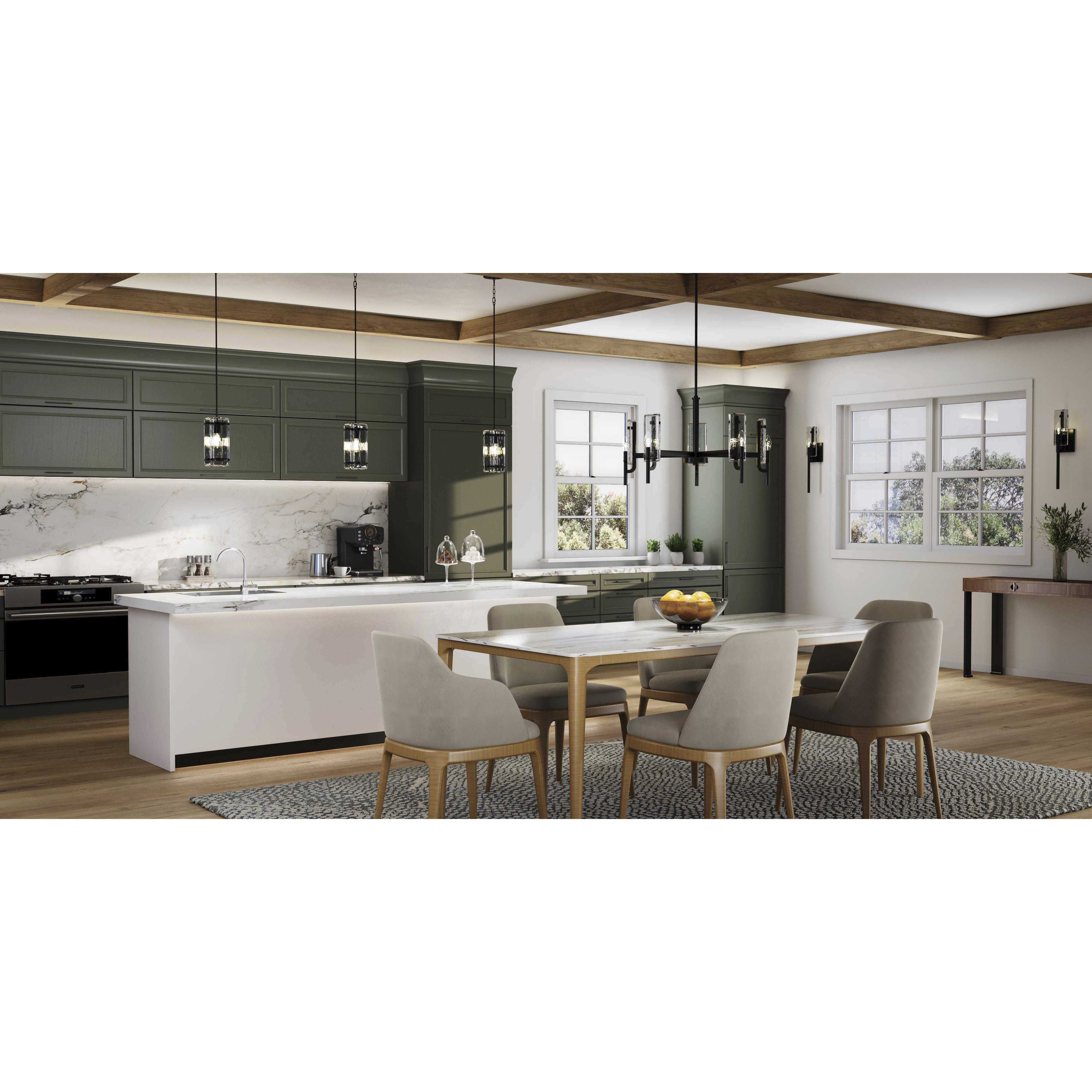 Rivera 5 Light 30 inch Matte Black Chandelier Ceiling Light, Design Series