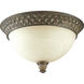 Savannah 2 Light 13 inch Burnished Chestnut Close-to-Ceiling Ceiling Light