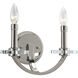 Nisse 2 Light 12 inch Polished Nickel Wall Bracket Wall Light