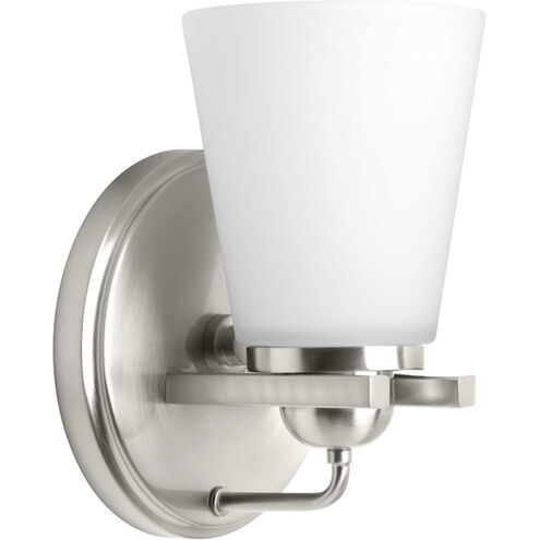 Flight 1 Light 6 inch Brushed Nickel Bath Vanity Wall Light, Design Series