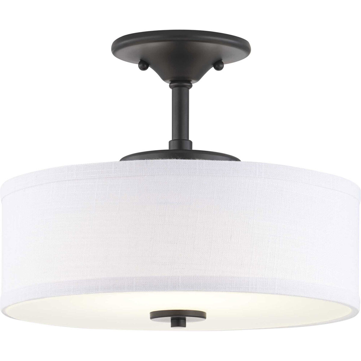 Inspire LED LED 13 inch Graphite Semi-Flush Mount Ceiling Light, Progress LED