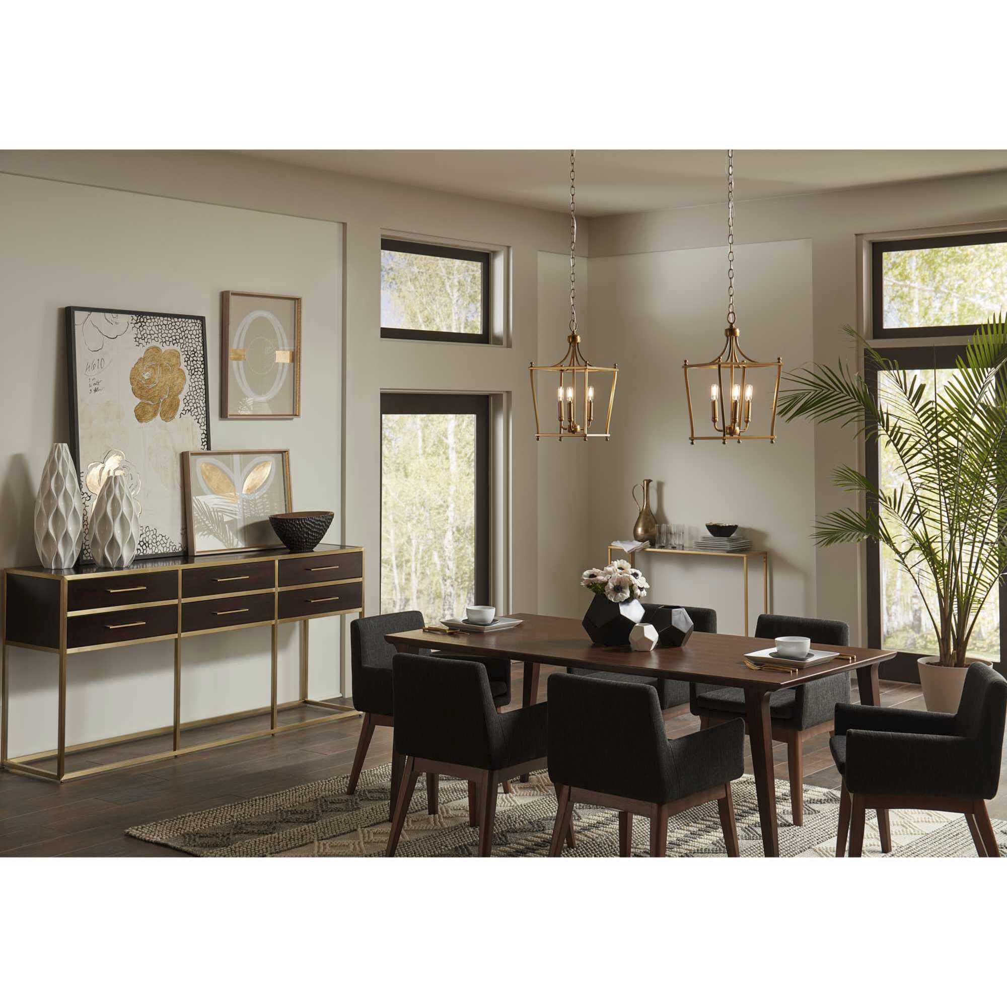 Parkhurst 3 Light 11 inch Brushed Bronze Foyer Pendant Ceiling Light