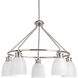 Lucky 5 Light 25 inch Brushed Nickel Chandelier Ceiling Light