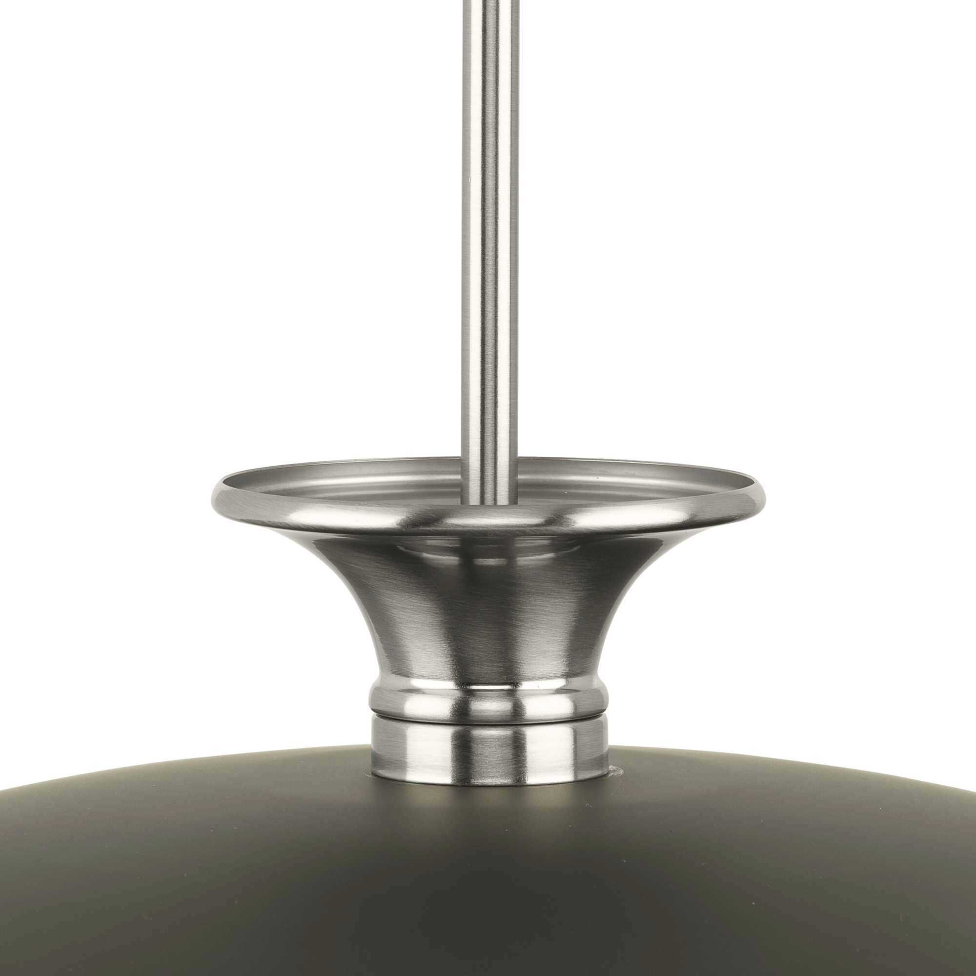 Trimble 1 Light 18 inch Brushed Nickel Pendant Ceiling Light, Design Series