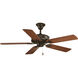 AirPro 52 inch Antique Bronze with Classic Walnut/Medium Cherry Blades Ceiling Fan
