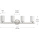 Replay 4 Light 31.13 inch Brushed Nickel Bath Vanity Wall Light