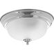 Dome Glass CTC 1 Light 11.38 inch Polished Chrome Flush Mount Ceiling Light in Etched