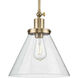 Hinton 1 Light 12 inch Vintage Brass Pendant Ceiling Light
