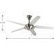 AirPro 54 inch Brushed Nickel with Silver/Natural Cherry Blades Ceiling Fan