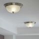 Dome Glass CTC 2 Light 13.25 inch Brushed Nickel Flush Mount Ceiling Light in Etched